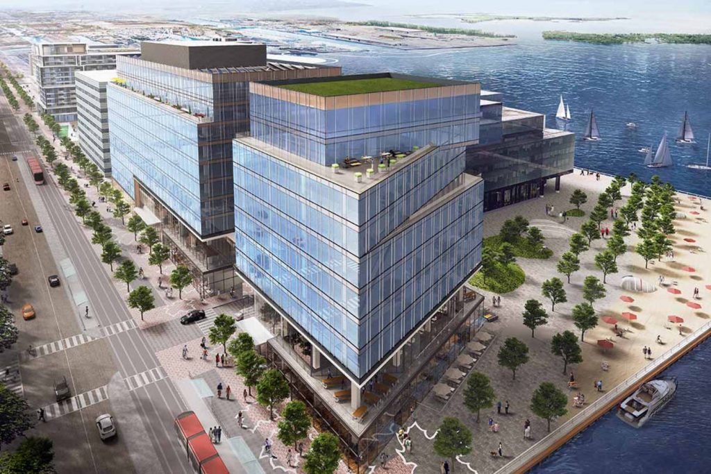 enants of the new Waterfront Innovation Centre will have immediate access to Alphabet Inc.'s 'neighbourhood of the future.' Rendering via Menkes Developments / CNW Newswire