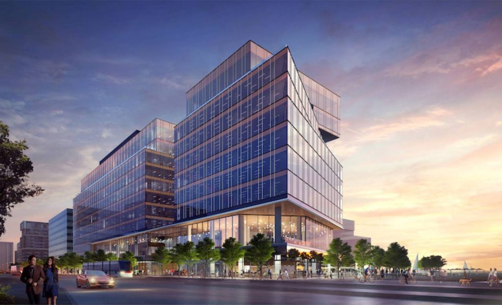 Tenants of the new Waterfront Innovation Centre will have immediate access to Alphabet Inc.'s 'neighbourhood of the future.' Rendering via Menkes Developments / CNW Newswire.