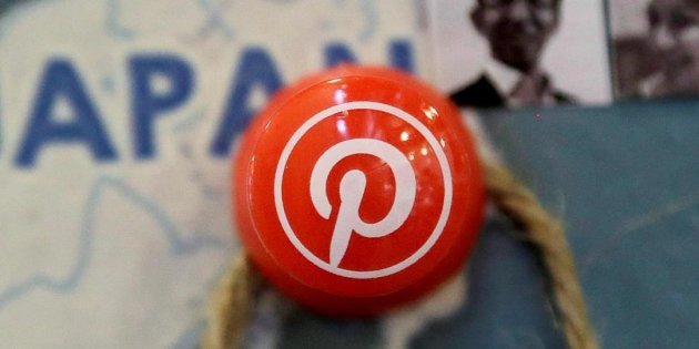 THE CANADIAN PRESS/AP, JEFF CHIU A pin signifies the Pinterest office in Japan on a map at the Pinterest office in San Francisco, April 1, 2015.